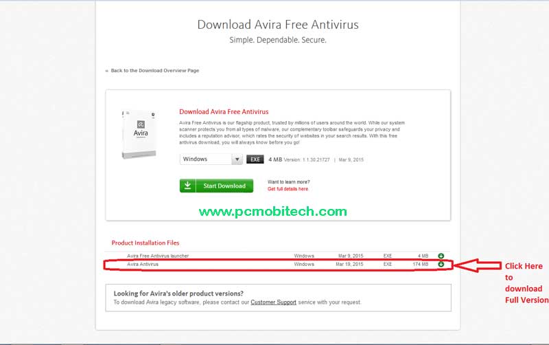 Click on this link to download aviara antivirus offline installer