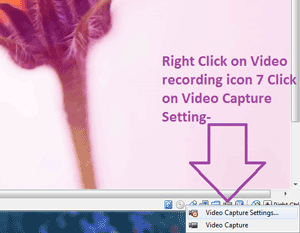 Right click on video recorder icon