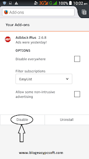 disable ad blocker firefox