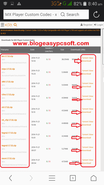 download website link mx player custom codec