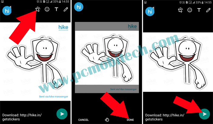 Cropping Hike stickers and share with WhatsApp 