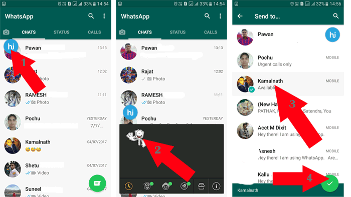 How to Share Hike Stickers to WhatsApp facebook