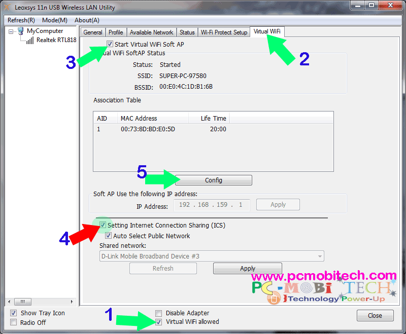 realtek 11n usb wireless lan utility as repeater?