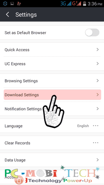 Download-settings