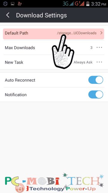 set download location android