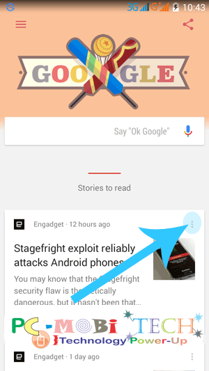 Google Now:Tap-on-3-dotted-menu