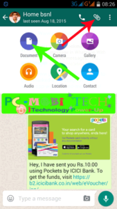 how to send document as pdf on whatsapp