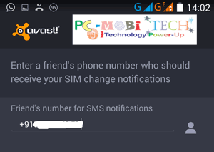 Avast Anti-theft :Enter-your-Friends-number-for-SMS-Notification-when-your-phone-lost