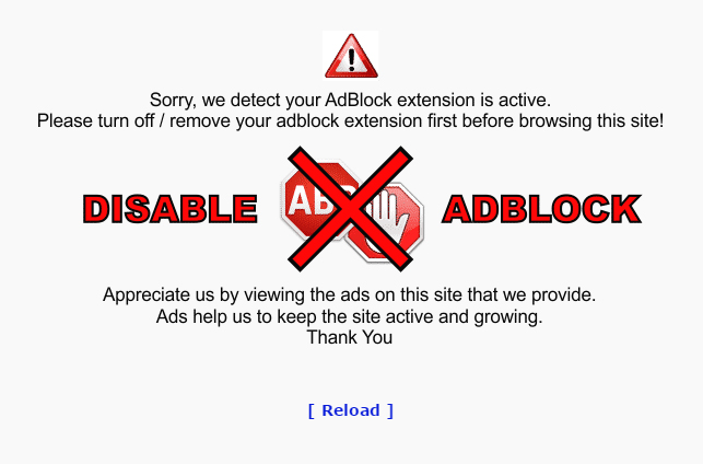 Adblocker extension