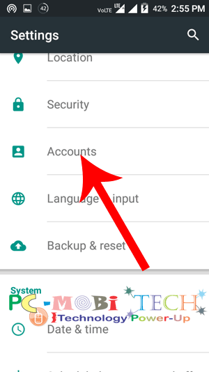 log out of google account on android