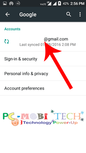 Tap on Gmail account which you want to remove or signout