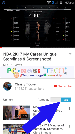 Disable-YouTube Autoplay video on-iOS-and-Android-app