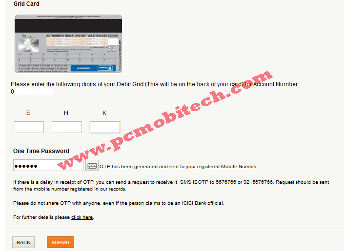 ICICI Bank Debit card PIN Generation online enter-your-card-detail-min