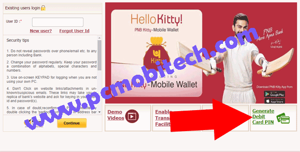 How to Reset PNB Debit card PIN online
