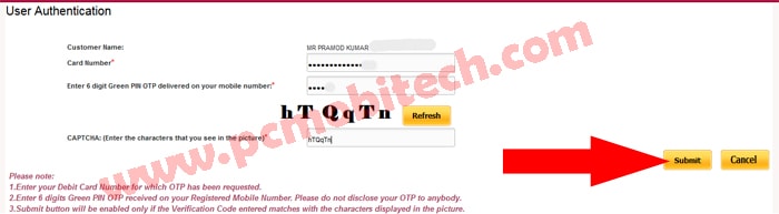 How to Reset Punjab National Bank Debit Card PIN online -pnb-3