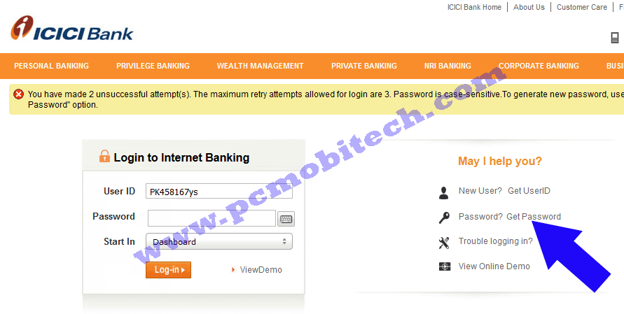 icici bank put option