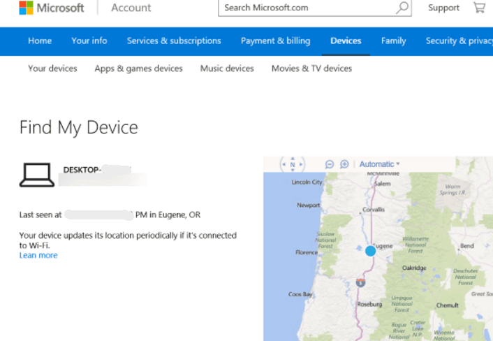 Find-my-device-with-the-Microsoft-Account