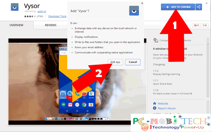 How-download-install-and-use-Vysor-App-in-Chrome-Browser-Windows-Linux-and-Mac-pc