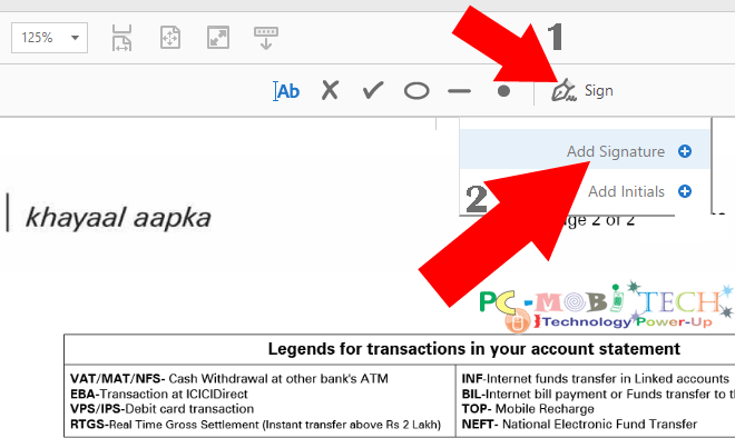 Add Electronic signeture on PDF documents using adobe reader