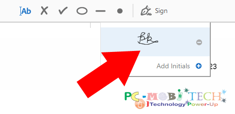 Saved Electronic signeture on Adobe reader
