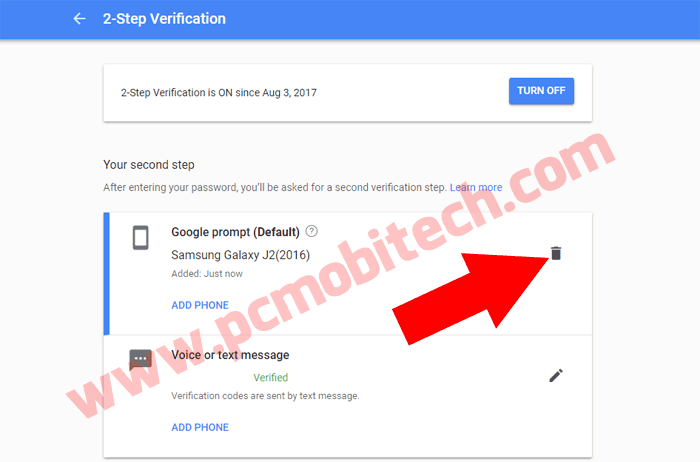 Google Prompt two factor Authentication