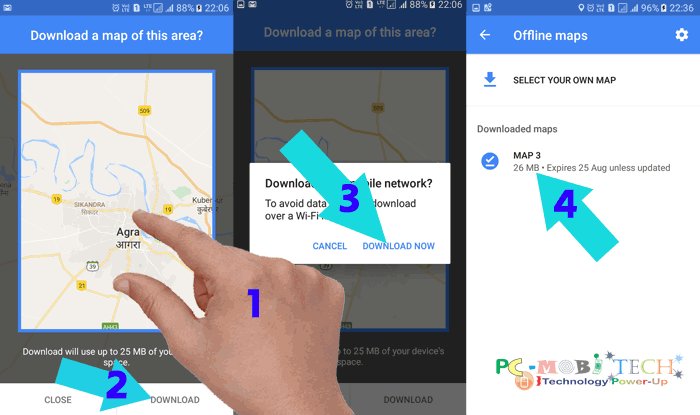 How to Download and use Google Map offline without Internet2