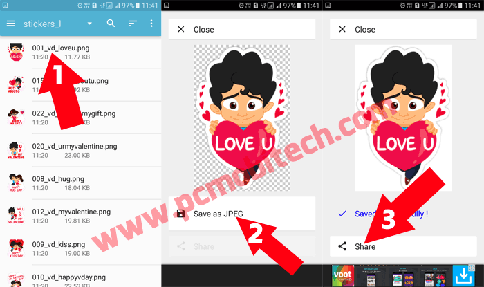 How to Share or Send Unlimited Hike Stickers to WhatsApp Facebook and Other apps 6