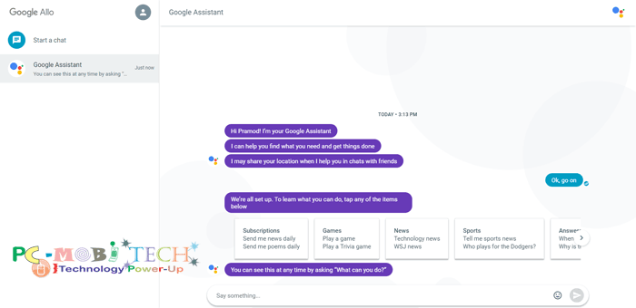 How to Use Google Allo on PC with Google Chrome Browser Chatting