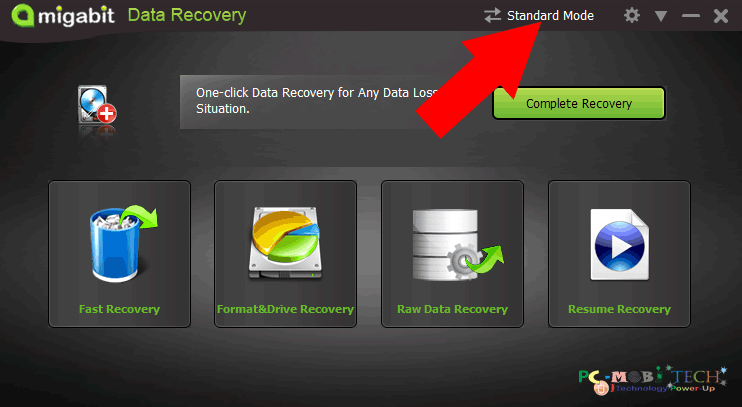 Amigabit data recovery Standerd mode & Shortcut mode