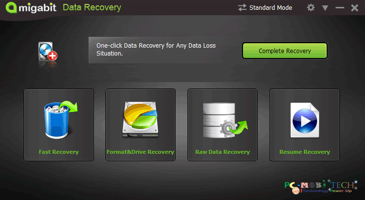 Amigabit data recovery Standerd mode