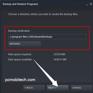Backup and Restore Games on Steam 4