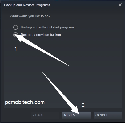 Backup and Restore Games on Steam 8