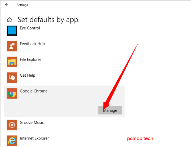 Reset Default Apps by app type