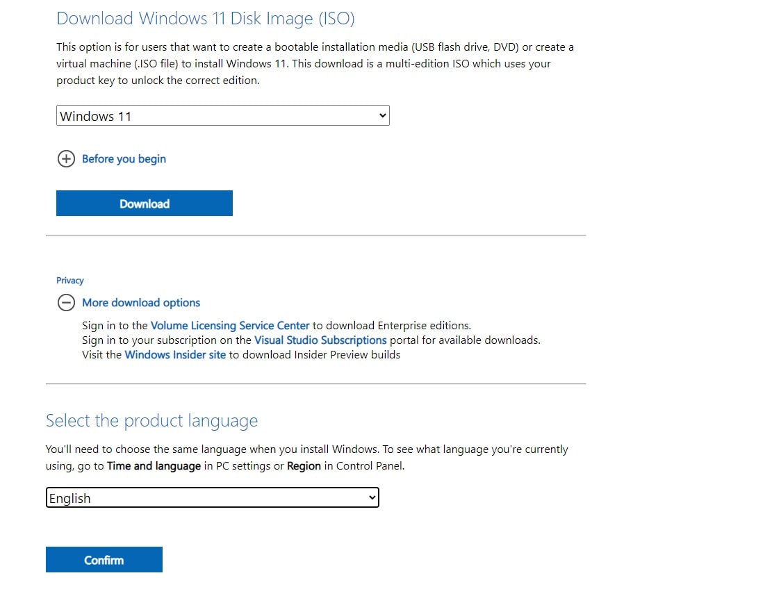 Download Windows 11 iso
