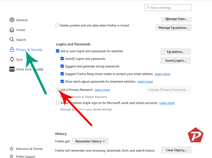 Firefox Privacy-&-Security-and-login-password